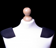 Small Black Shoulder Pads x20 Pairs - Click Image to Close